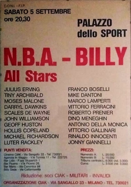Poster della sfida NBA All Star - Billy Milano